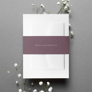 Lila Hochzeit von Eggplant Einladungsbanderole