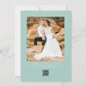 Lila Hochzeit von Flora-Boho QR-Code Einladung (Rückseite)