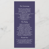 Lila Hochzeit von Floral Anemone Programm (Rückseite)