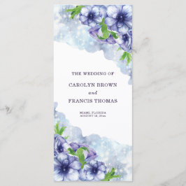 Lila Hochzeit von Floral Anemone Programm