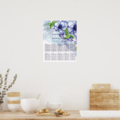 Lila Hochzeit von Floral Anemone | Sitzkarten Poster (Küche)