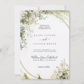 Lila Hochzeit von Florals Bridgerton Einladung (Vorderseite)