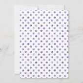 Lila Hochzeit von Lilacs Floral Einladung (Rückseite)