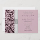 Lila Hochzeit von Mauve Eggplant Einladung (Vorderseite)