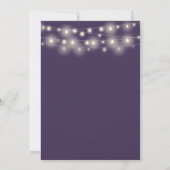 Lila Hochzeit von String Lights Save The Date (Rückseite)