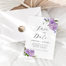 Lila Hochzeit von Wasserfarben Save The Date