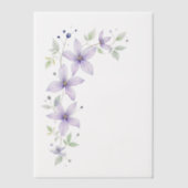 Lila Hochzeit von zarter Blüte und botanischer Zwe Pergament Einladungen (Vorderseite)