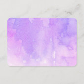 Lila Hochzeit wünscht sich gut. Lavendel Begleitkarte (Rückseite)