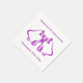 Lila Hochzeiten Napkins Glocken und Band Serviette (Ecke)