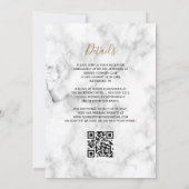 Lila HochzeitGold Agate Marble QR Code Einladung (Rückseite)