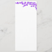 Lila Hochzeitkarte Menükarte (Rückseite)