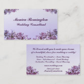 Lila Hochzeits-Berater Visitenkarte (Vorne/Hinten)
