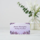 Lila Hochzeits-Berater Visitenkarte (Stehend Vorderseite)