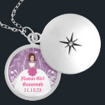 Lila Hochzeitsblumenmaus Versilberte Kette<br><div class="desc">Radiant Pink Lila Keepake-Ketten Wählen Sie entweder Silver Plated Gold Finish oder Sterling Silver Unique Personalisierte Custom !st Christmas Geschenk Keepake Wedding Party Necklaces - um die Hintergrundfarbe zu ändern - klicken Sie auf Bearbeiten - wählen Sie das letzte Tool aus dem Drop-Down-Menü und wählen Sie aus einer der gezeigten...</div>