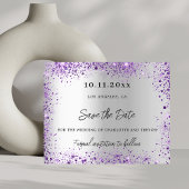 Lila Hochzeitsbudget Save the Date