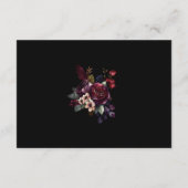 Lila Hochzeitsdetails aus Burgund Begleitkarte (Rückseite)