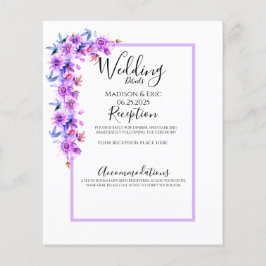 Lila Hochzeitsdetails für Wasserfarben