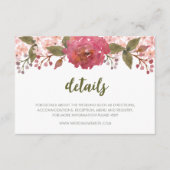 Lila Hochzeitsdetails für Wasserfarben Begleitkarte (Vorderseite)