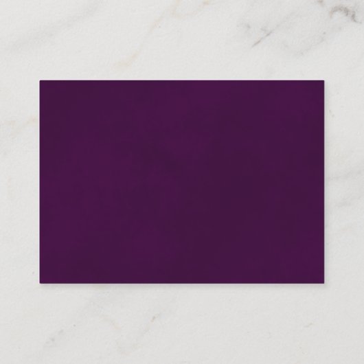 Lila Hochzeitsdetails online für Gold Spitzenchic Begleitkarte (Rückseite)