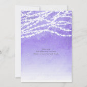 Lila Hochzeitseinladung durch rustikale String-Lig Einladung (Rückseite)