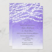 Lila Hochzeitseinladung durch rustikale String-Lig Einladung (Vorne/Hinten)