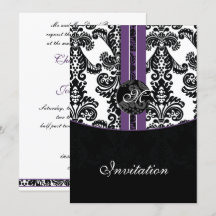 lila Hochzeitseinladung