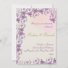 lila Hochzeitseinladung Einladung