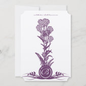Lila Hochzeitseinladung Einladung (Rückseite)