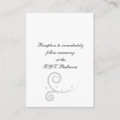 lila Hochzeitsempfangskarten Begleitkarte (Rückseite)