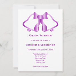 Lila Hochzeitsempfehlung Einladung Bells Ribbon