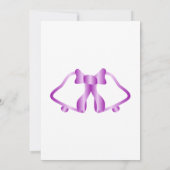Lila Hochzeitsempfehlung Einladung Bells Ribbon (Rückseite)
