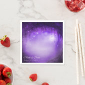 Lila Hochzeitsempfehlung für bezaubernde Waldfanta Serviette (Beispiel)