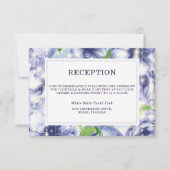 Lila Hochzeitsempfehlung mit Blumenanemone Einladung (Vorderseite)