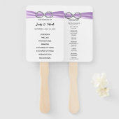 Lila Hochzeitsfans Fächer (Vorne und Hinten)