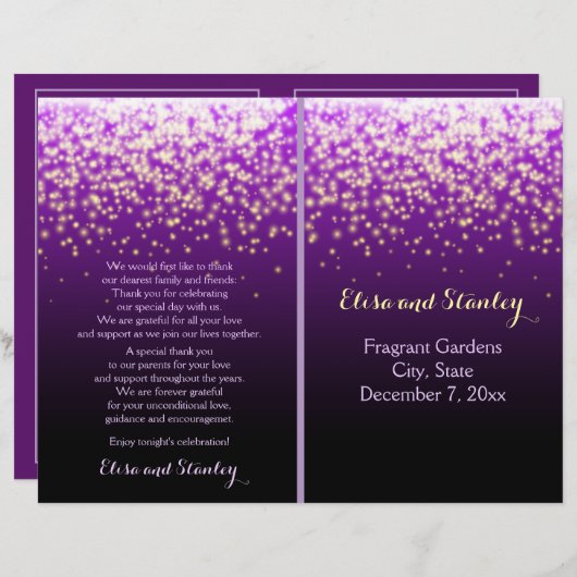 Lila Hochzeitsfeier am Himmel (Vorne/Hinten)