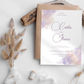 Lila Hochzeitsfeier Einladung