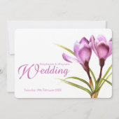 Lila Hochzeitsfeier Einladung (Vorderseite)