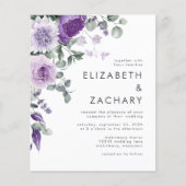 Lila Hochzeitsfeier mit Blumenwasser (Vorderseite)