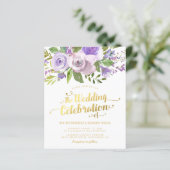 Lila Hochzeitsfeier mit Blumenwasser (Stehend Vorderseite)