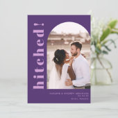 Lila Hochzeitsfeier mit heftigem Arch Foto Ankündigung (Stehend Vorderseite)