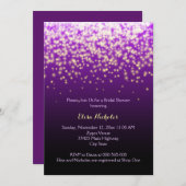 Lila Hochzeitsfest-Brautparty Einladung (Vorne/Hinten)