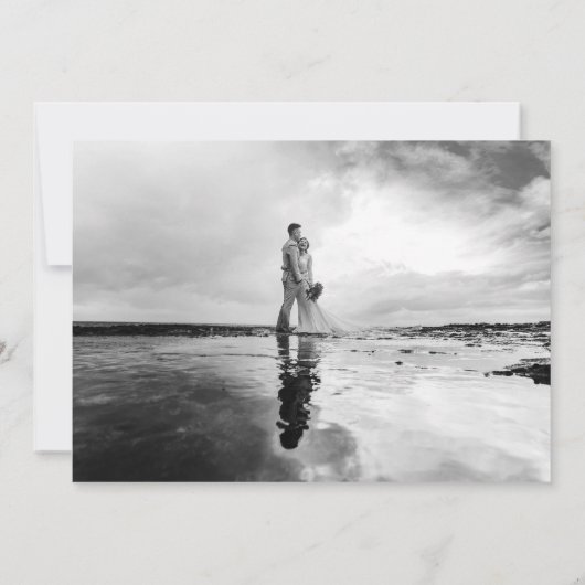 Lila Hochzeitsfest Tree Foto Vielen Dank Einladung (Rückseite)