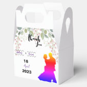 Lila Hochzeitsgeschenk-Tags Geschenkschachtel (Geöffnet)