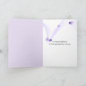 Lila Hochzeitsjubiläum Karte (Innenseite)