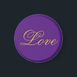 Lila Hochzeitskalligrafie mit Gold Color Script-Li Magnet<br><div class="desc">Sie können die Schriftart und Farben leicht ändern. Sie können auch Ihr Logo und das Hintergrundbild hinzufügen,  wie Sie möchten.</div>