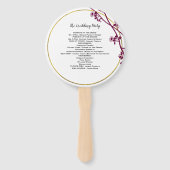 Lila Hochzeitskampagne "Dark Red Violet" Fächer (Rückseite)