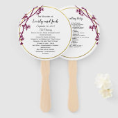 Lila Hochzeitskampagne "Dark Red Violet" Fächer (Vorne und Hinten)