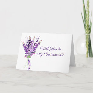 Lila Hochzeitskarte Karte