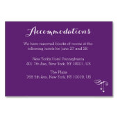 Lila Hochzeitskarte Tischnummer (Vorderseite)