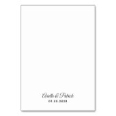 Lila Hochzeitskarten für Silberfloral Lilac Tischnummer (Rückseite)